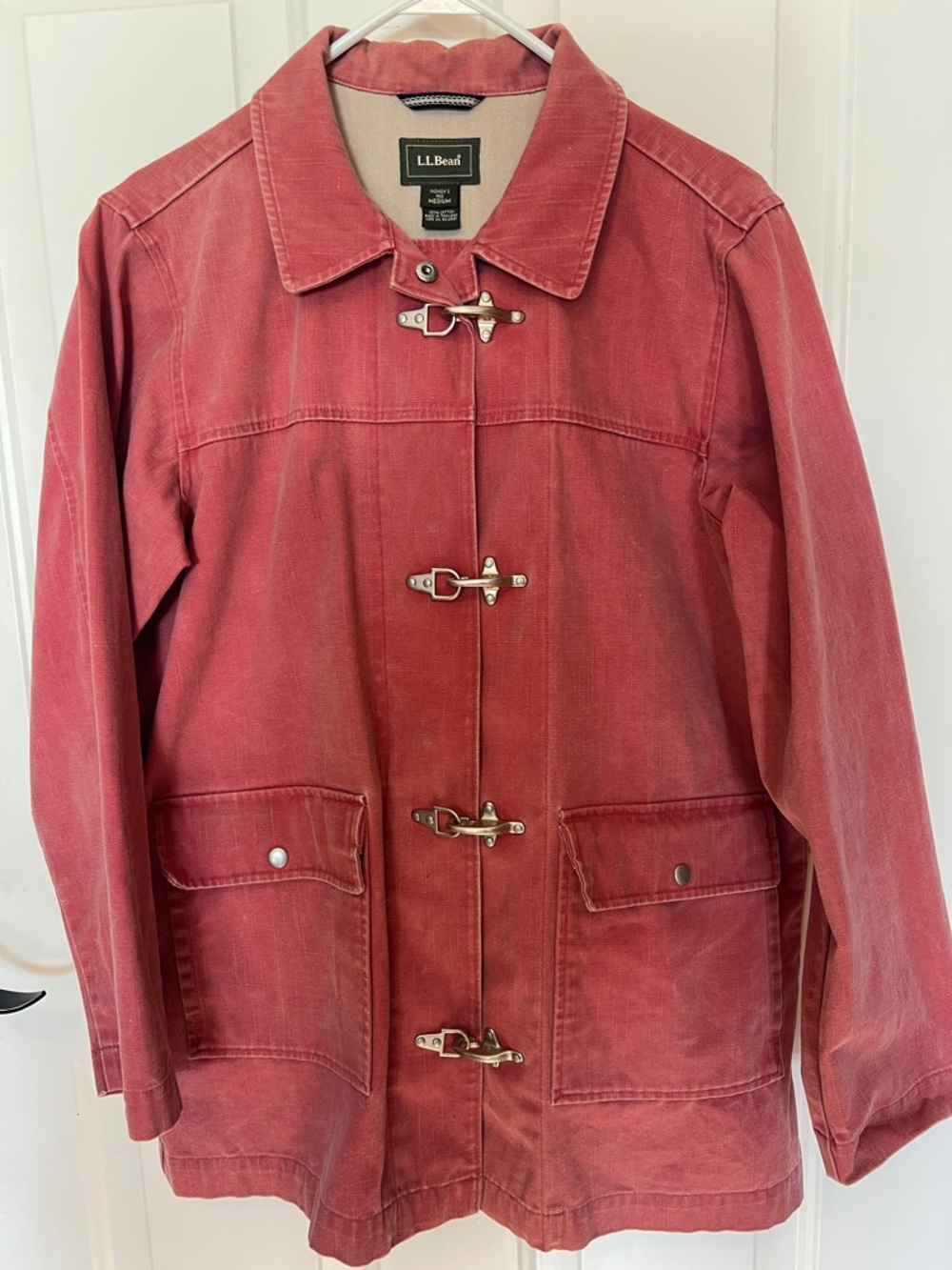 L.L.Bean reddish, coral barn jacket
